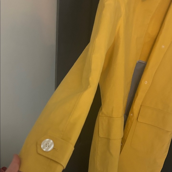 Isaac Mizrahi Yellow Trench Coat - Picture 4 of 9